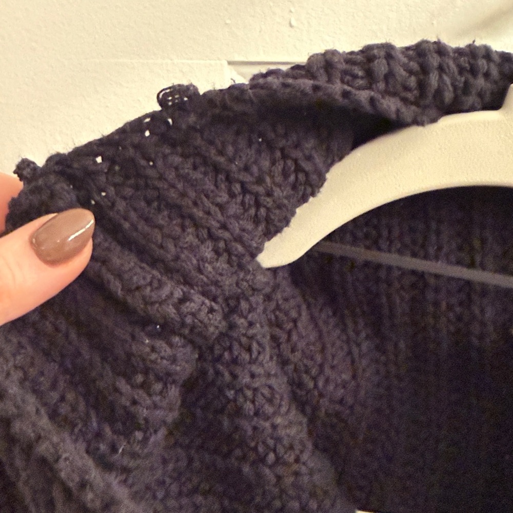Free People Black Oversized Ribbed Turtleneck Sweater - Picture 4 of 6